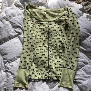 Neon yellow and owl long sleeve